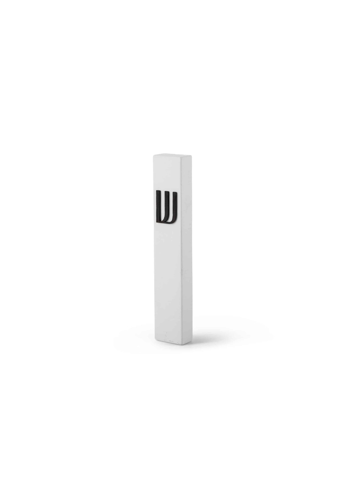 Étui rustique en béton Mezuzah avec un bois noir, cadeaux Tu B'Av, Israël
