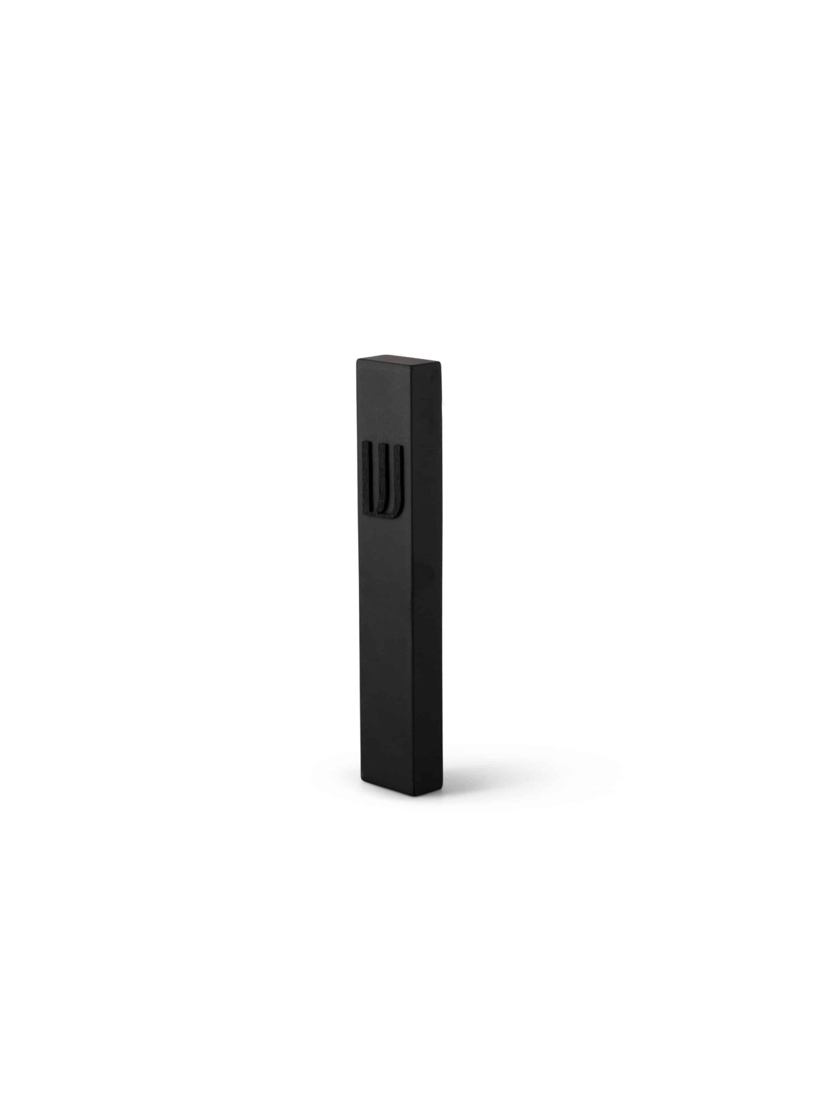 Étui rustique en béton Mezuzah avec un bois noir, cadeaux Tu B'Av, Israël
