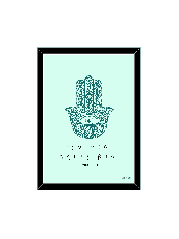 Colorful Boho Print With Lucky Hand (Hamsa) - "A G , Daniella Sitbon ,