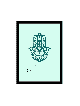 Imprimé Boho coloré avec main chanceuse (Hamsa) - « A G , Daniella Sitbon ,