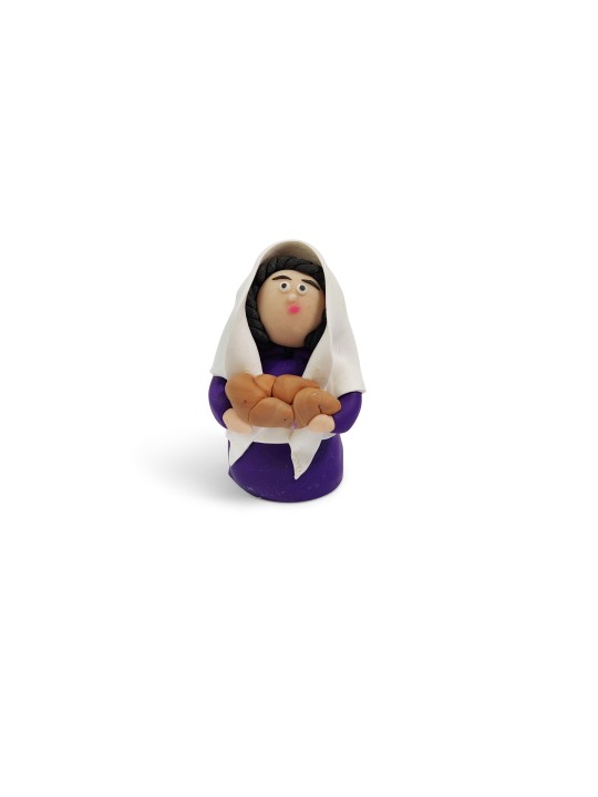 Femme juive avec Challa pour poupée de Shabbat, cadeaux de Tu B'Av, Ju israélien