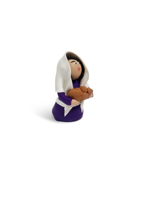 Jewish Woman with Challa for Shabbat Doll , Tu B'Av Gifts , Israeli Ju