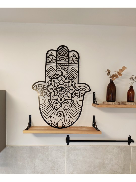 Hamsa Tenture murale avec mauvais œil en métal - Cust , Hamsa Wall Art ,