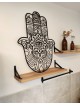 Hamsa Wall Hanging with Evil Eye From Metal - Cust , Hamsa Wall Art ,