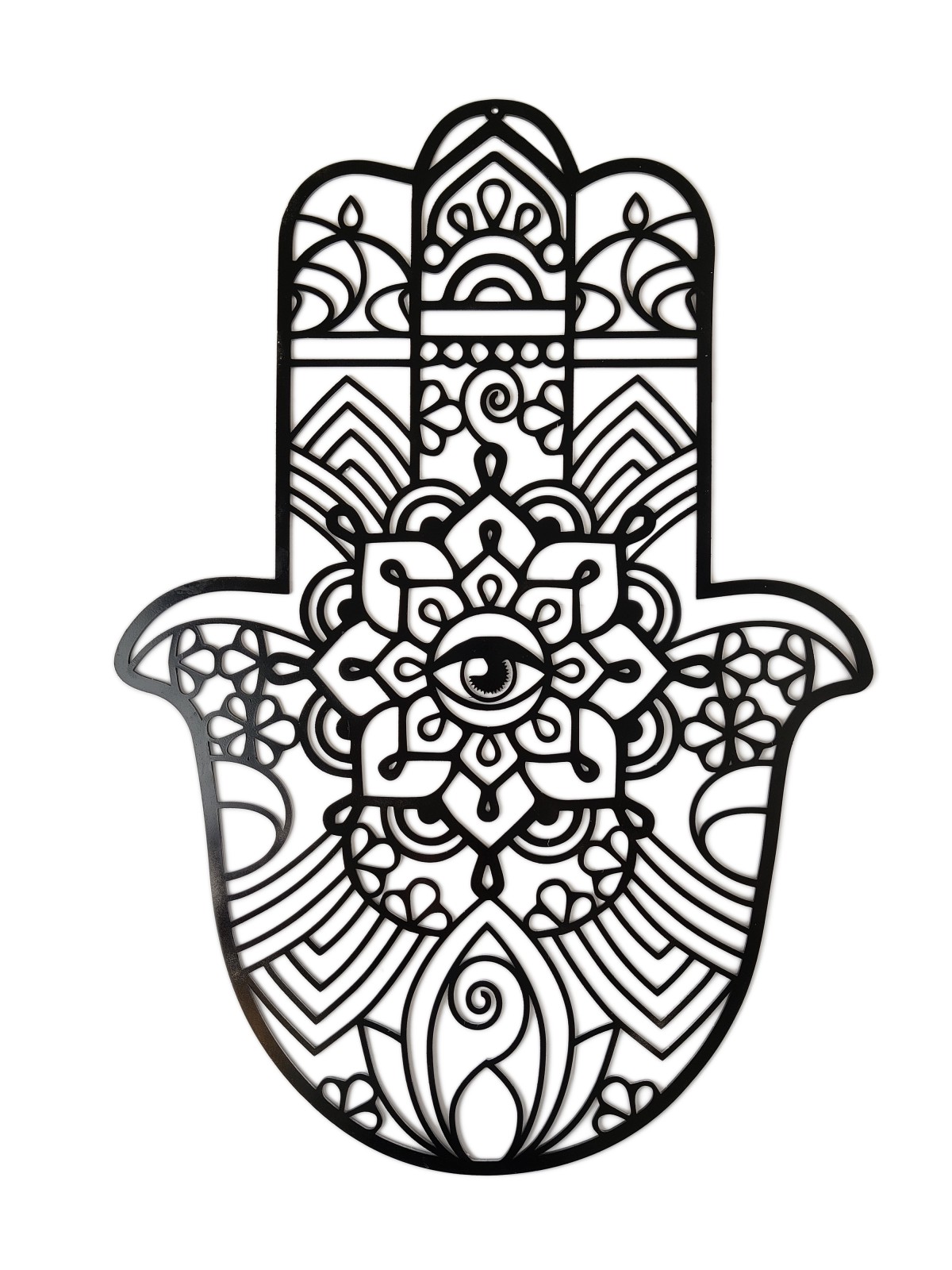 Hamsa Wall Hanging with Evil Eye From Metal - Cust , Hamsa Wall Art ,
