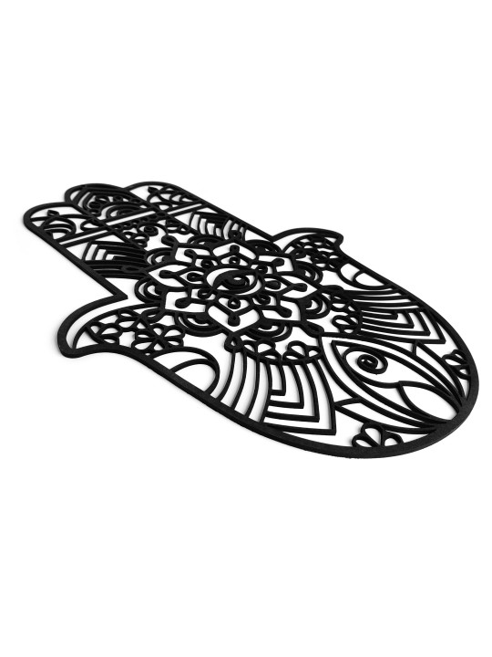 Hamsa Wall Hanging with Evil Eye From Metal - Cust , Hamsa Wall Art ,