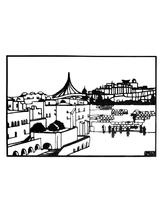 Custom Sizes Unique and Beautiful Metal Jerusalem  , Yigal Natani , Is