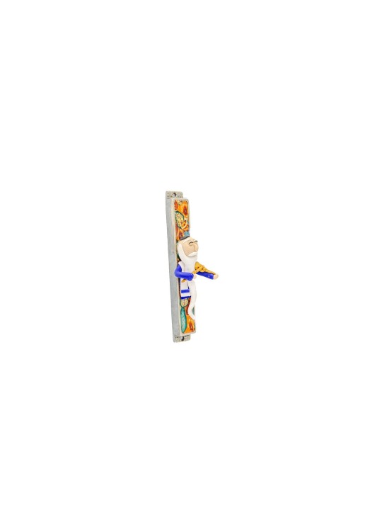 Handmade Rabbi Mazak Mezuzah , Large Mezuzahs , Israeli Judaica