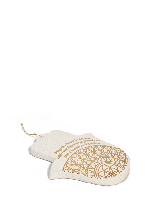 Hamsa Wall Hanging with House Blessing , Hamsa Wall Art , Israeli Juda
