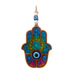 Wood Hamsa Wall Hanging for Protection from Evil Ey... | Wall Hangings
