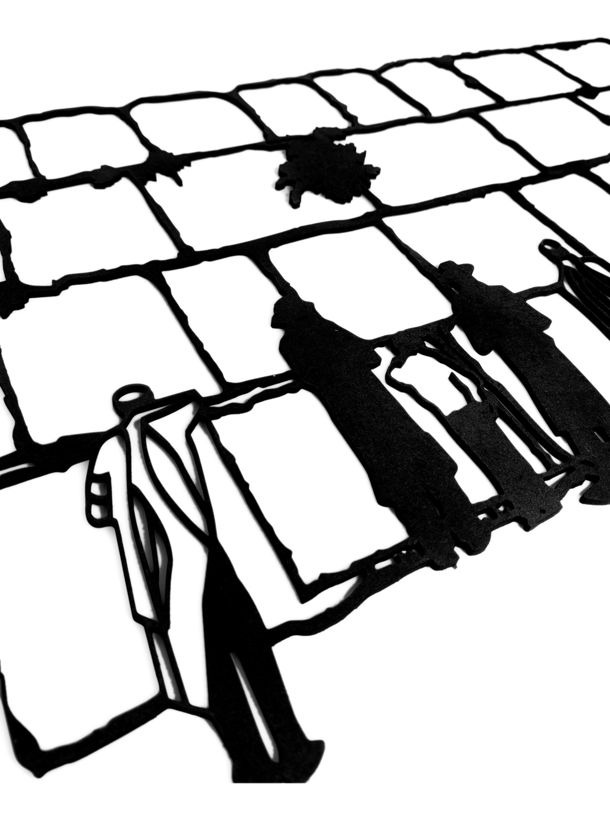 Tailles personnalisées Mur occidental en métal Kotel Tenture murale, Yigal Natani, Est