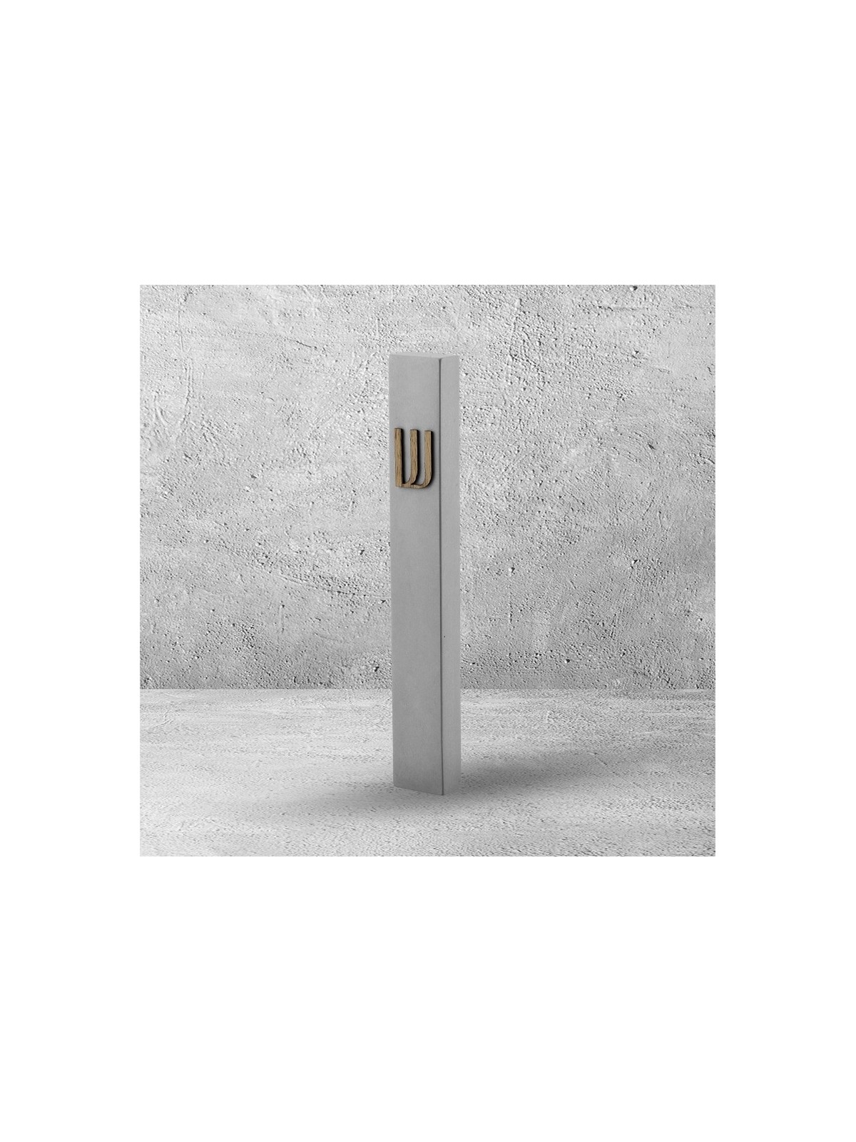 Modern Minimalist Concrete Mezuzah Case , Large Mezuzahs , Israeli Jud