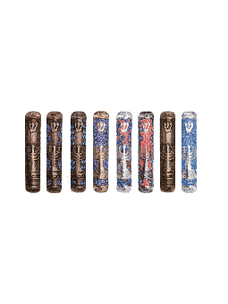 Jewish Menorah Blessing Mezuzah Case , Extra Large Mezuzah , Israeli J