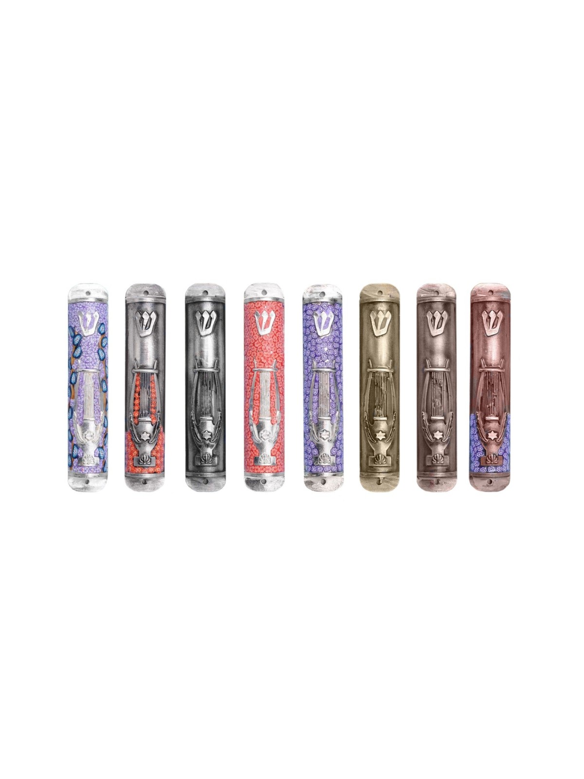 Harps Mezuzah Case , Large Mezuzahs , Israeli Judaica