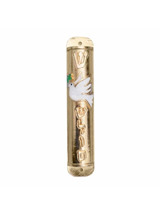 Peace Dove Superbe étui Mezuzah , Grandes Mezuzahs , Judaica Israélien