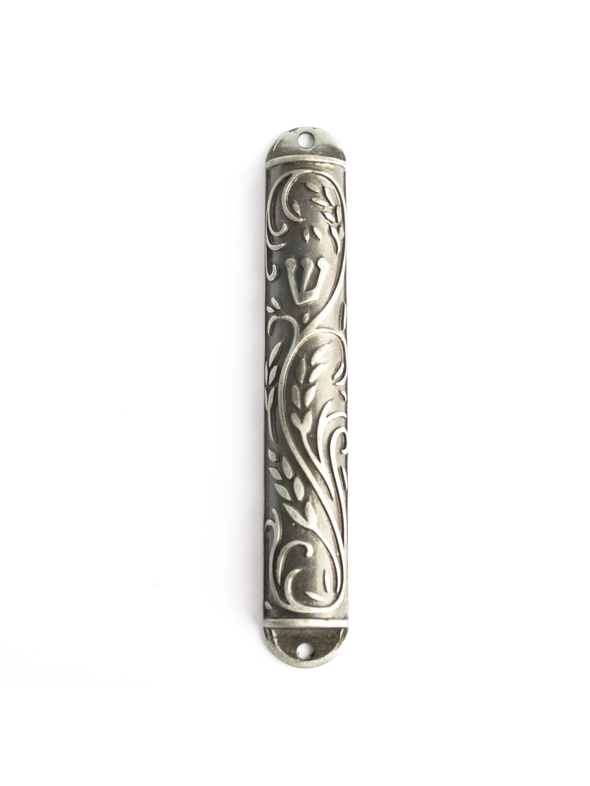 Small Iron Mezuzah Case with Wheat Design , Avi Nadav Mezuzah Cases ,
