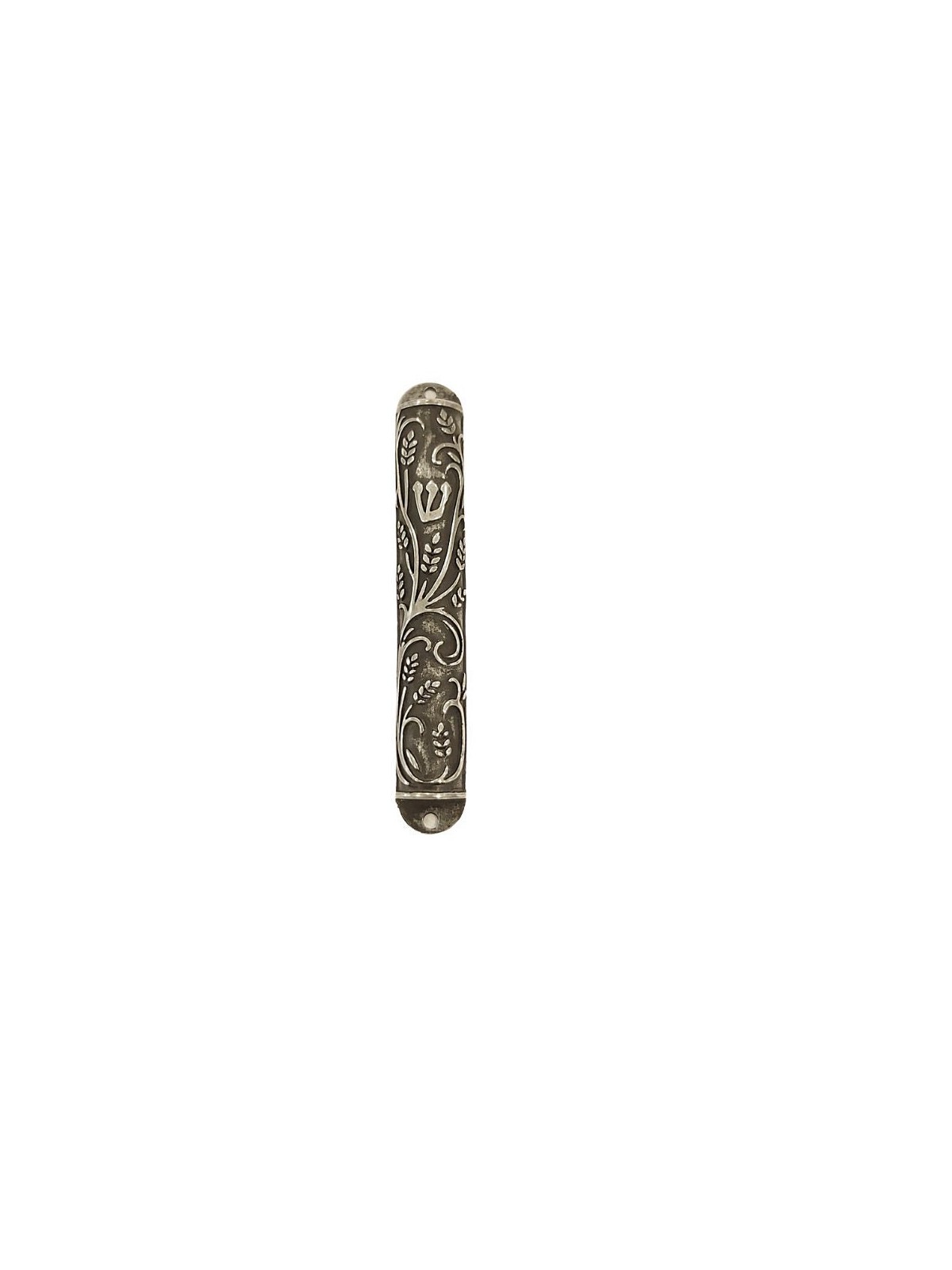 Small Iron Mezuzah Case with Barley Fields Design , Avi Nadav Mezuzah