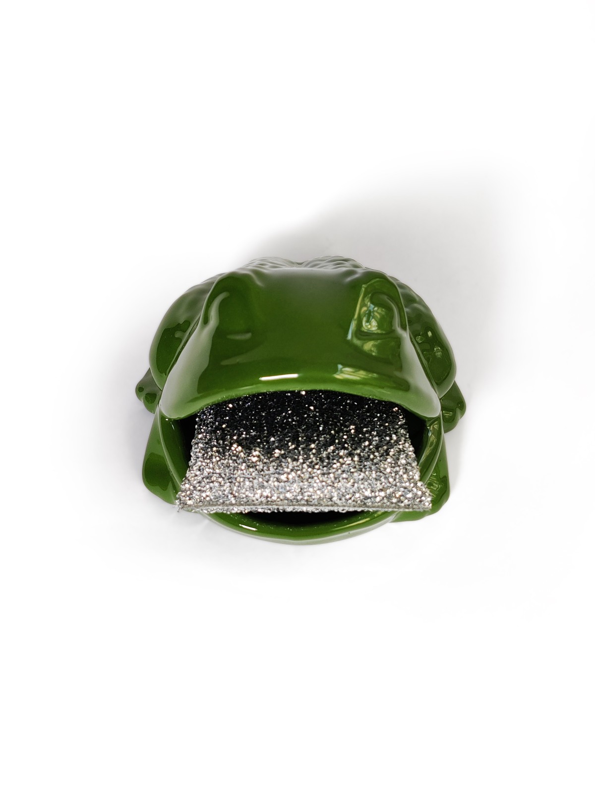 Frog Looking Ceramics Spoge holder , Tu B'Av Gifts , Israeli Judaica