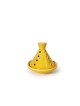 Bougeoir jaune en forme de tajine, cadeaux Tu B'Av, Judaica israélien