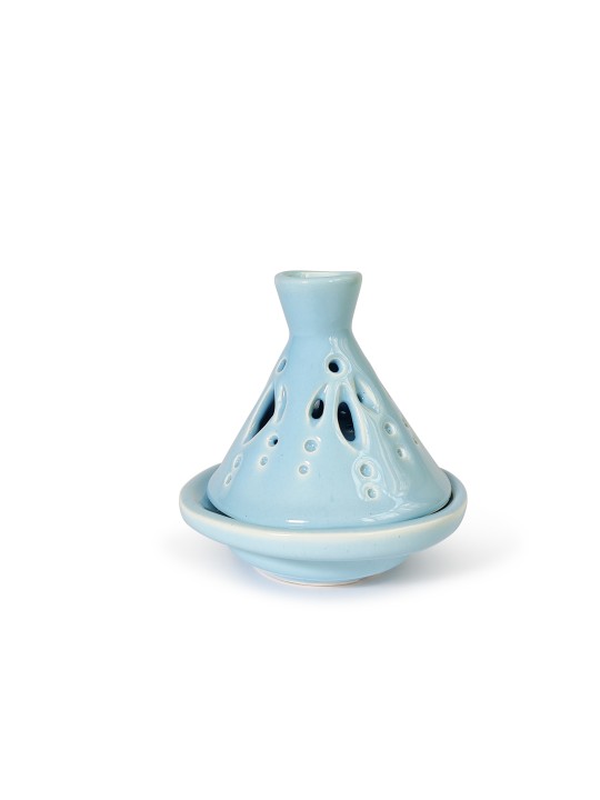 Bougeoir en forme de tajine bleu clair, cadeaux Tu B'Av, Judai israélien