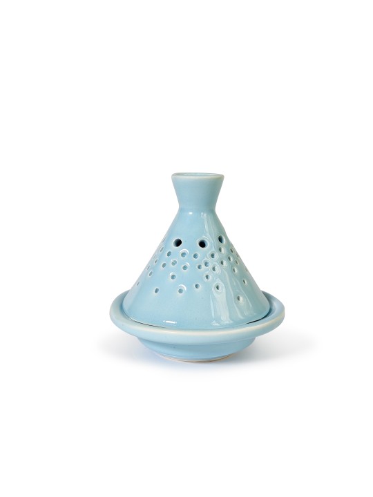 Bougeoir en forme de tajine bleu clair, cadeaux Tu B'Av, Judai israélien