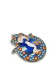 Blue Hamsa Wall Hanging Mobile Rabbi , Hamsa Wall Art , Judaïque israélien