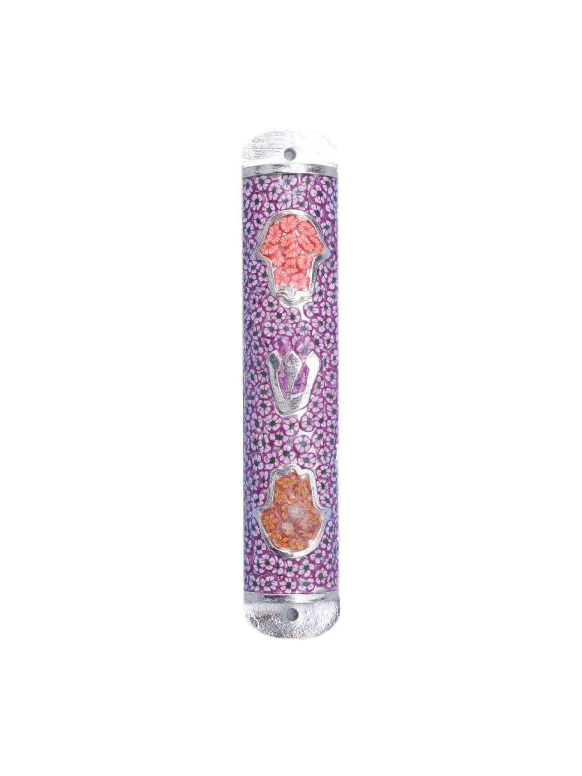 Étui coloré Hamsa Mezuzah , Grandes Mezuzahs , Judaica israélien