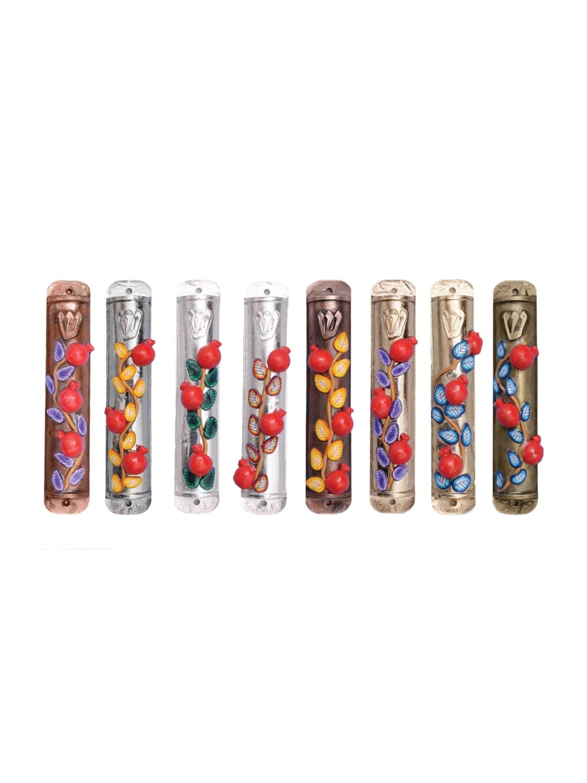 Pomegranate Mezuzah Case , Large Mezuzahs , Israeli Judaica