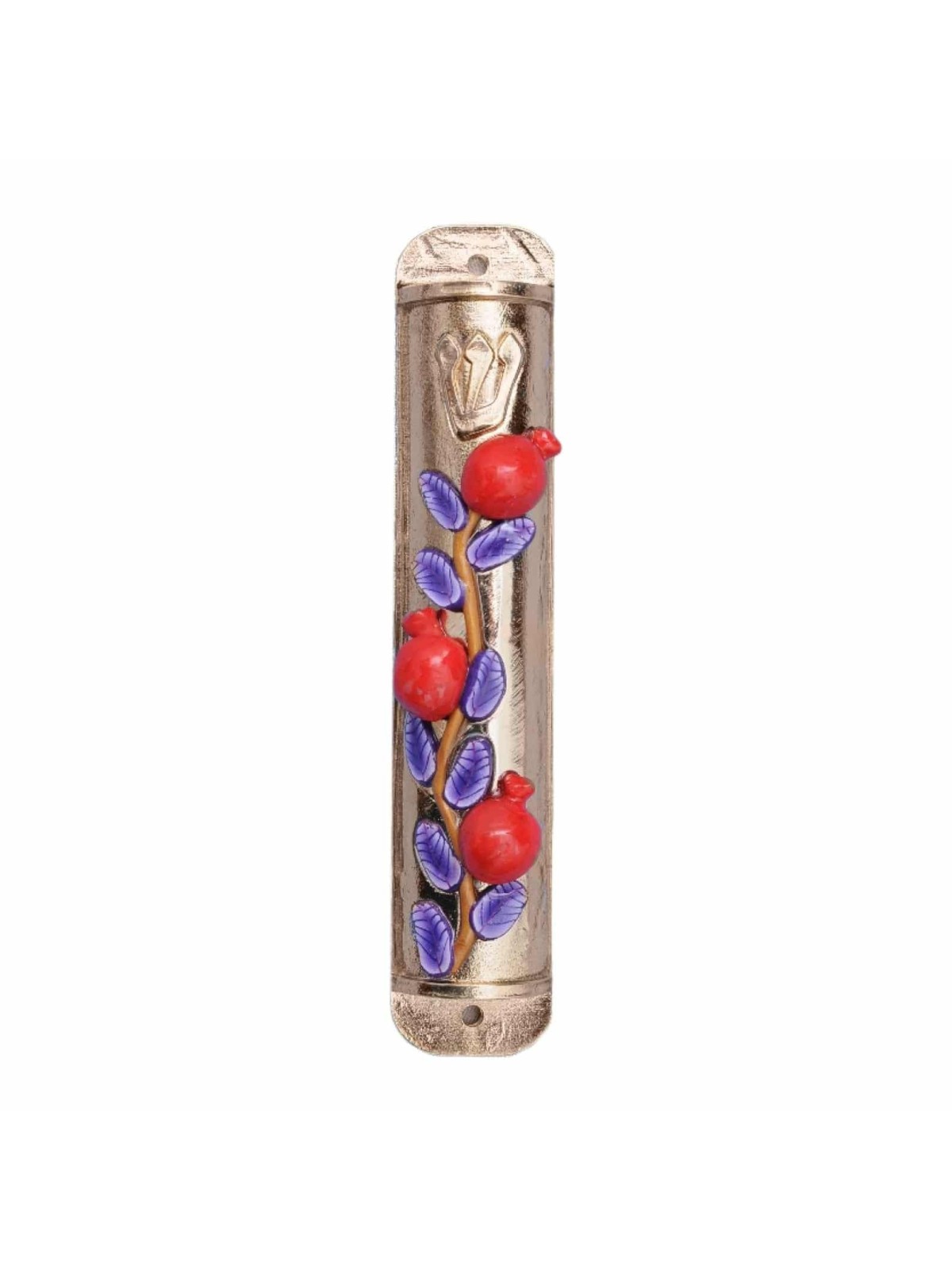 Pomegranate Mezuzah Case , Large Mezuzahs , Israeli Judaica