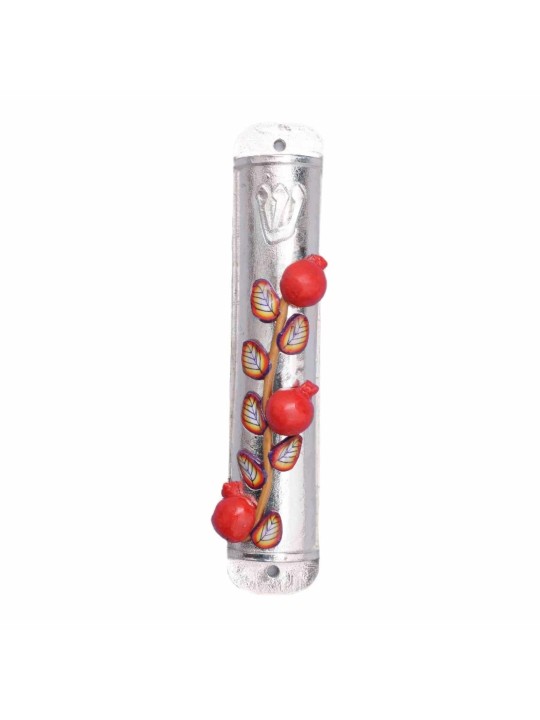 Pomegranate Mezuzah Case , Large Mezuzahs , Israeli Judaica