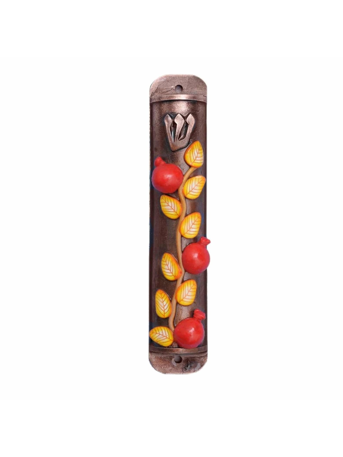 Pomegranate Mezuzah Case , Large Mezuzahs , Israeli Judaica