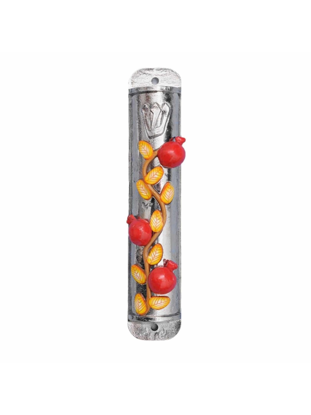 Pomegranate Mezuzah Case , Large Mezuzahs , Israeli Judaica