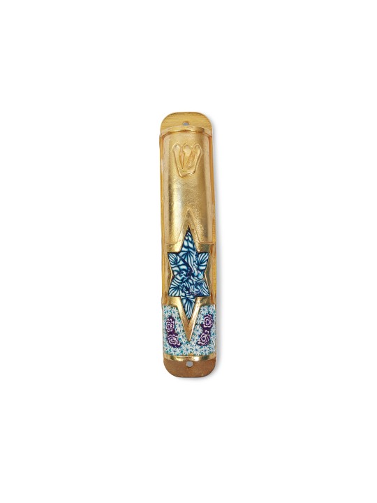 Étui Mezuzah couleur or étoile de David, mezouzas pour enfants, israélien