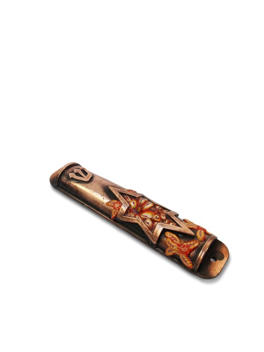 Star of David Gold Color Mezuzah Case , Children's Mezuzahs , Israeli