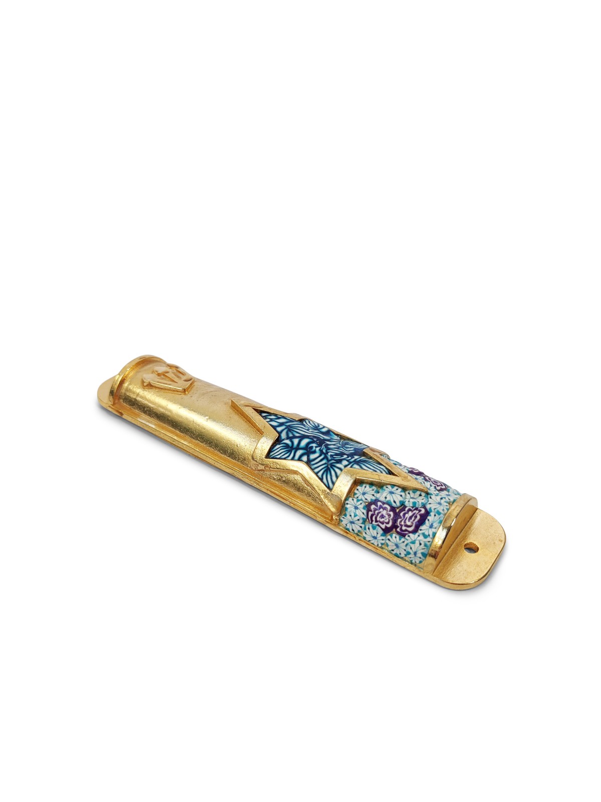 Star of David Gold Color Mezuzah Case , Children's Mezuzahs , Israeli
