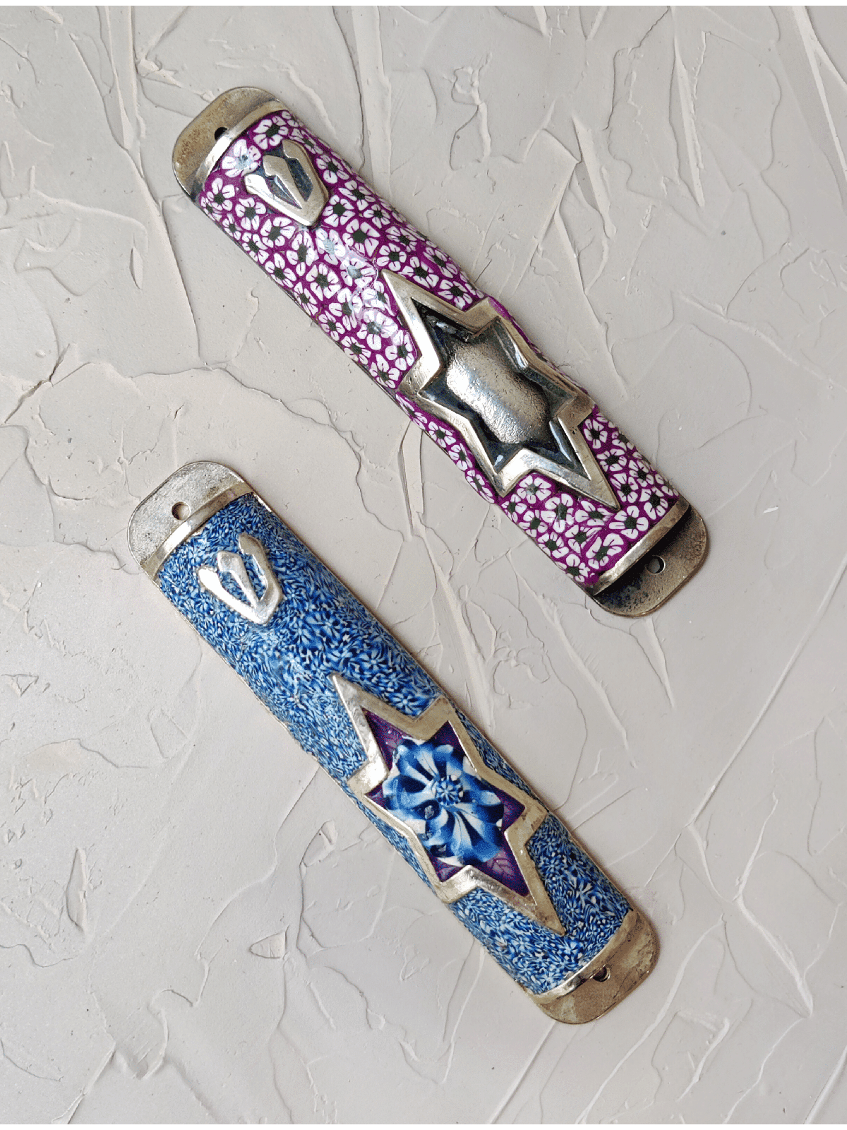Étui Mezuzah couleur or étoile de David, mezouzas pour enfants, israélien