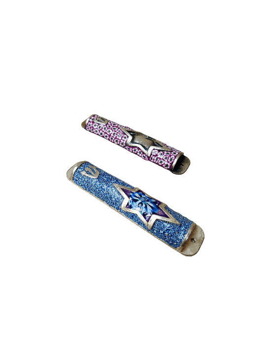 Star of David Gold Color Mezuzah Case , Children's Mezuzahs , Israeli