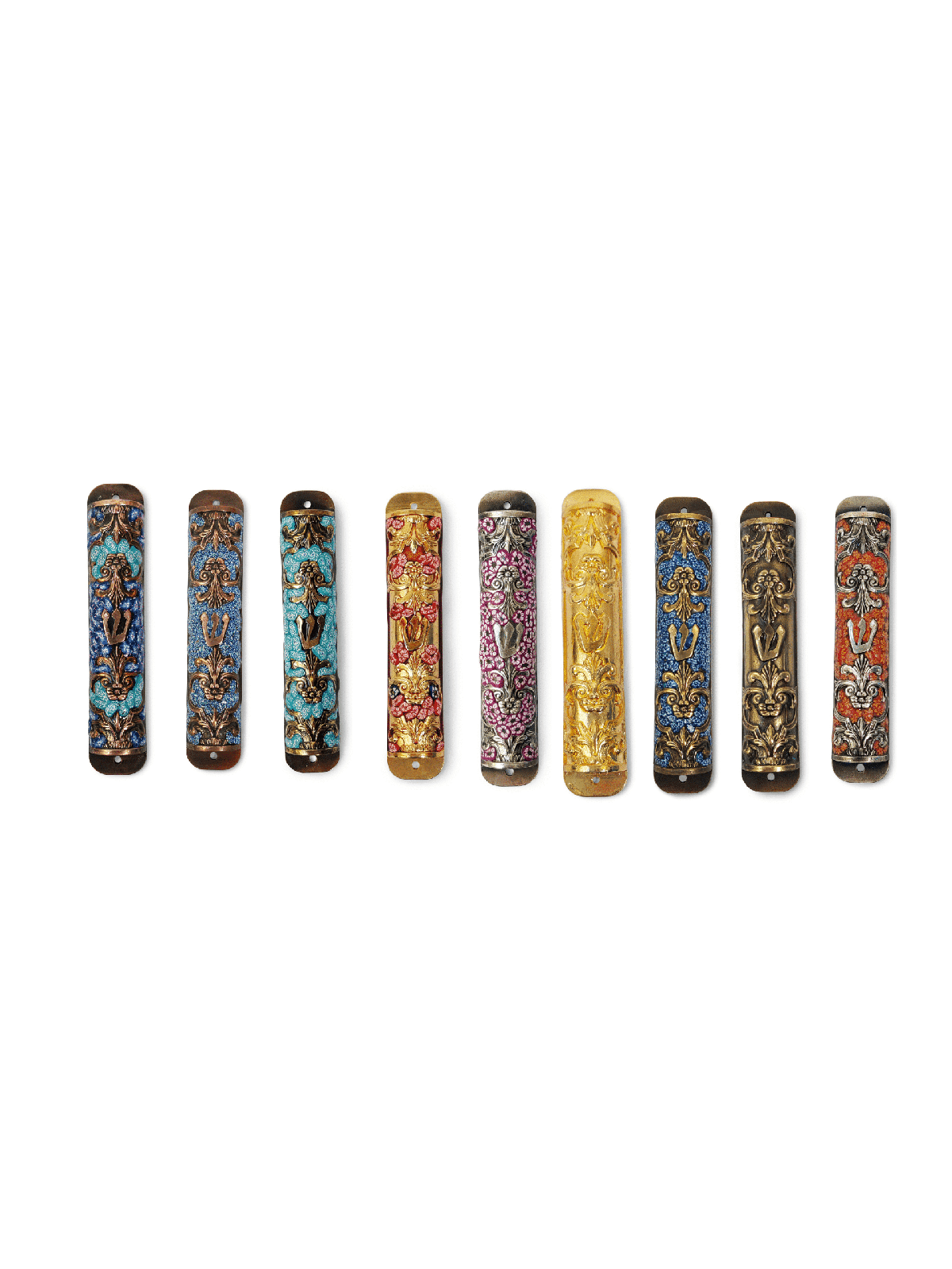 Étui Mezuzah à fleurs colorées, Mezuzahs pour enfants, Judaica israélien