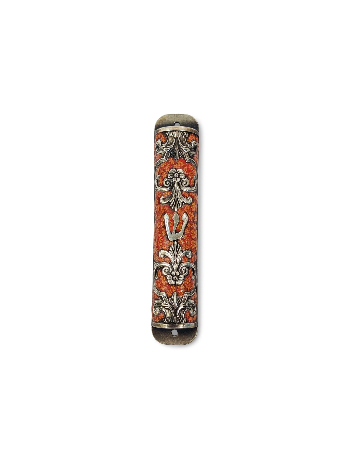Colorful Flowers Mezuzah Case , Children's Mezuzahs , Israeli Judaica