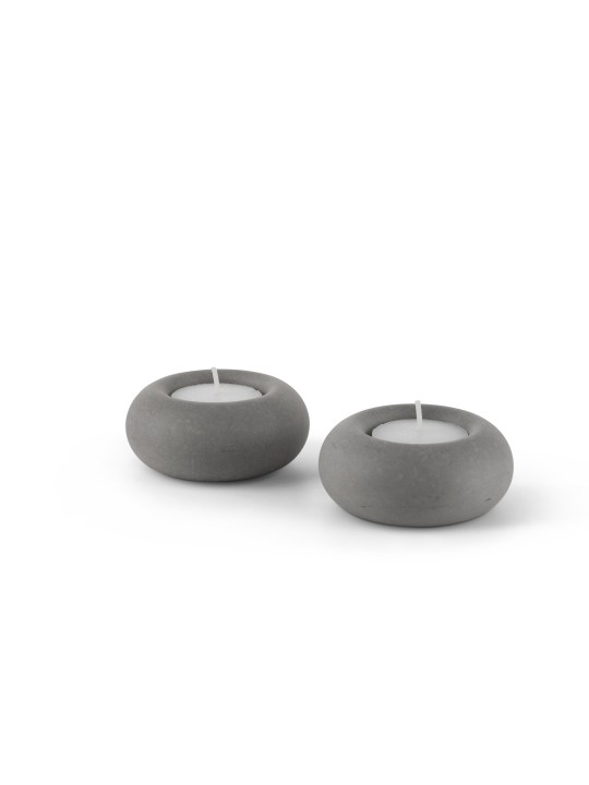 Classic Round Concrete Candle Holders , Jewish Wedding Gifts , Israeli
