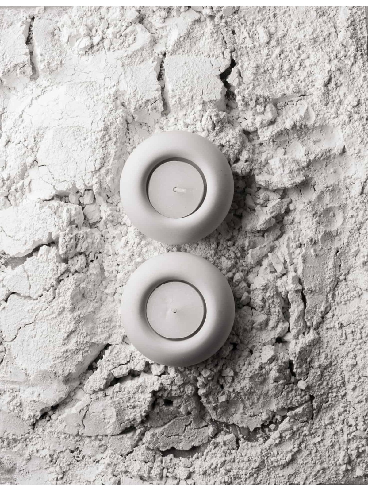 Classic Round Concrete Candle Holders , Jewish Wedding Gifts , Israeli