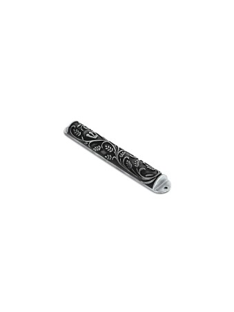 Black and Shiny Mezuzah Case Silver Look , Avi Nadav Mezuzah Cases , I