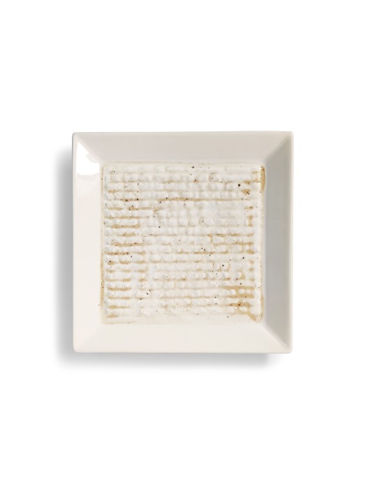 Decorated Kotel Matza Plate Made of Red Ceramic , Tu B'Av Gifts , Isra