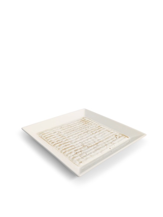 Decorated Kotel Matza Plate Made of Red Ceramic , Tu B'Av Gifts , Isra