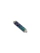 Petit étui Mezuzah en étain bleu et turquoise, Centre israélien de Judai