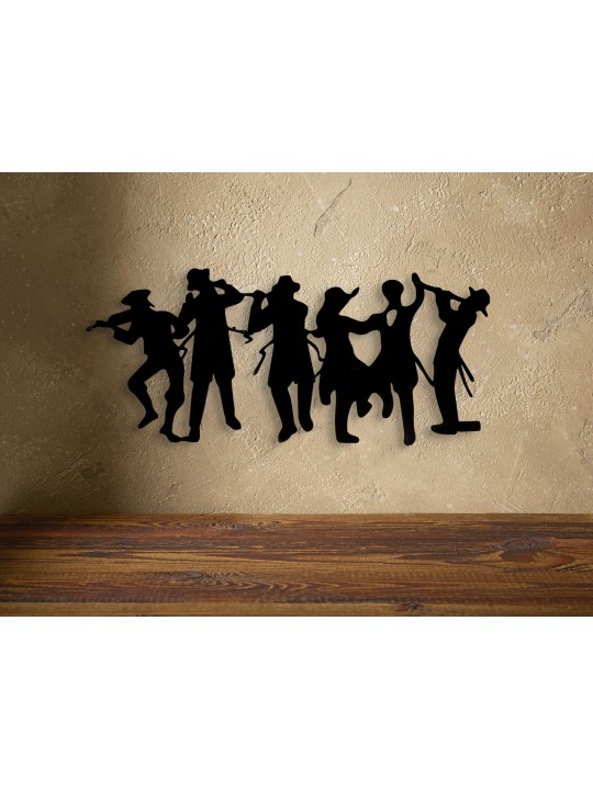 Magnifique groupe de musiciens Klezmer en métal - Jewish Wal , Love Wall Art , I