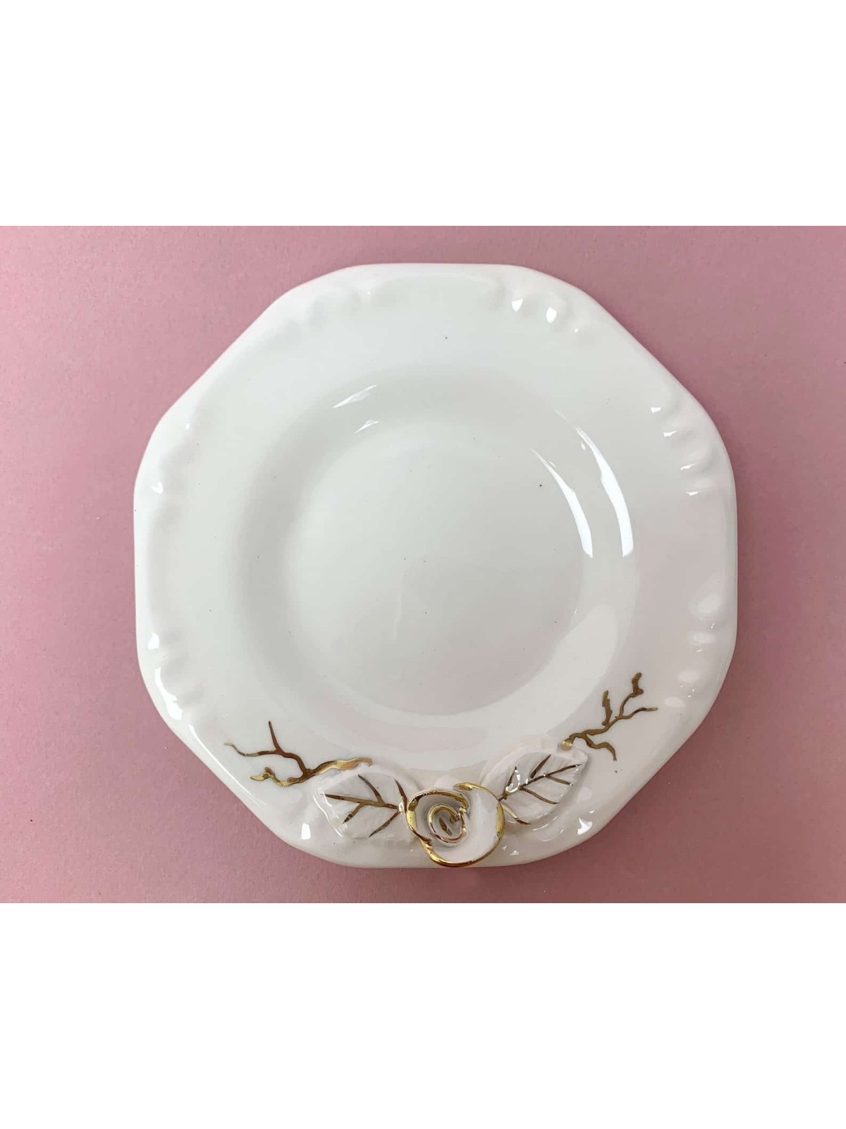 Verre à vin en céramique et assiette en blanc et or, cadeaux de Pâque, Israël