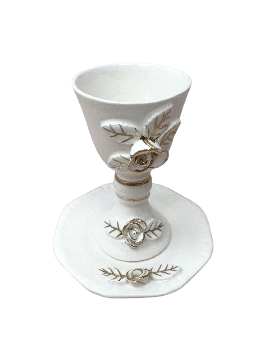 Ensemble de tasses et d’assiettes en céramique peintes en or en céramique, cadeaux de Pâque, Isra