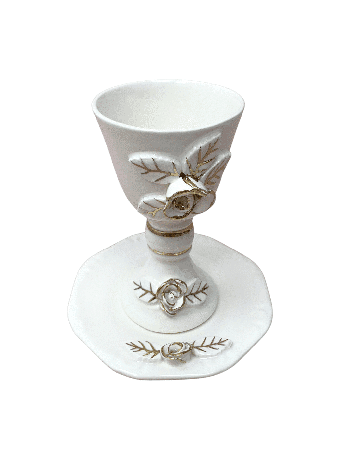 Ensemble de tasses et d’assiettes en céramique peintes en or en céramique, cadeaux de Pâque, Isra