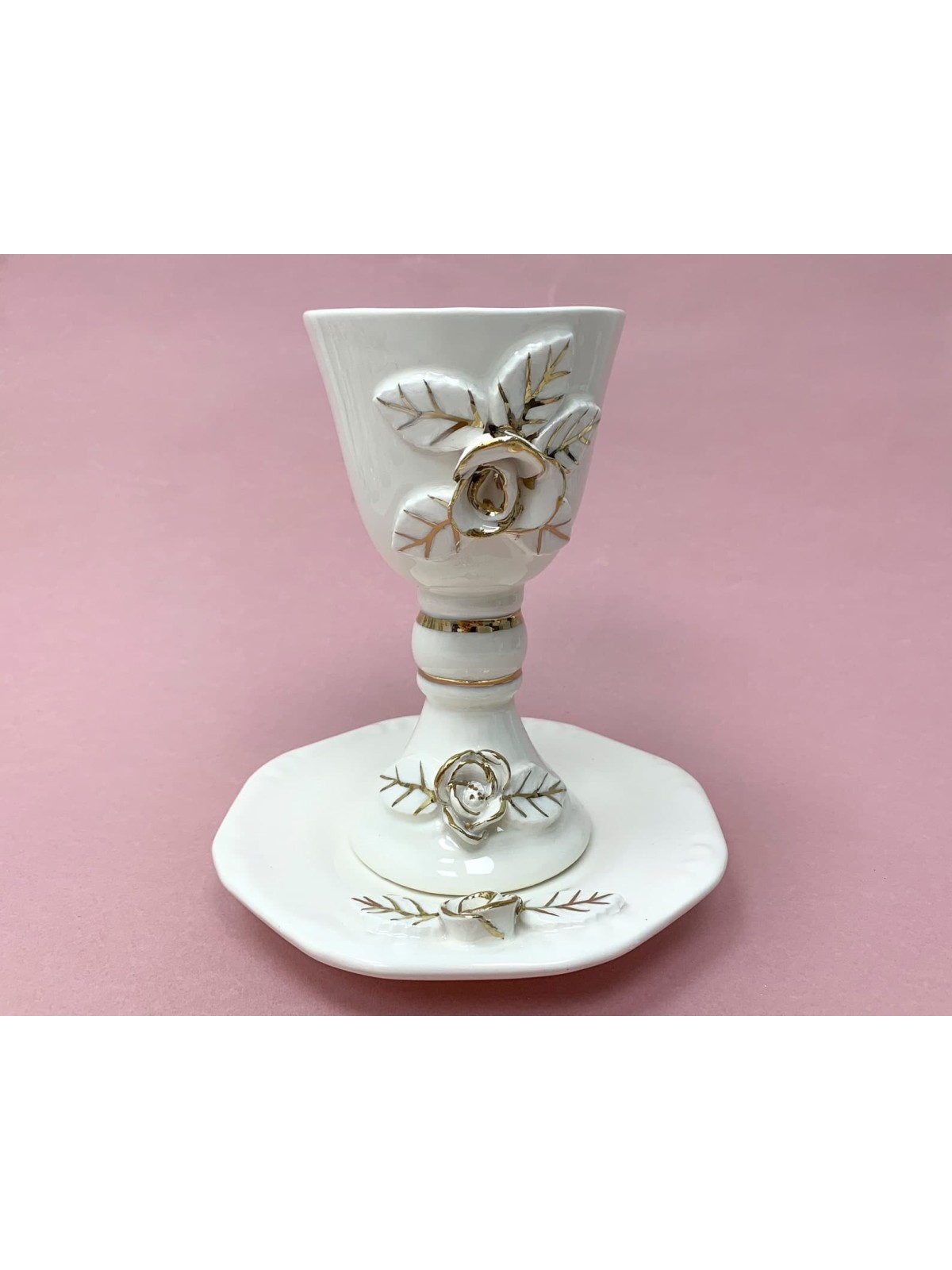 Ensemble de tasses et d’assiettes en céramique peintes en or en céramique, cadeaux de Pâque, Isra